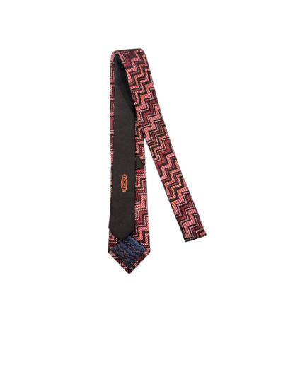 Cravatta in seta zig zag