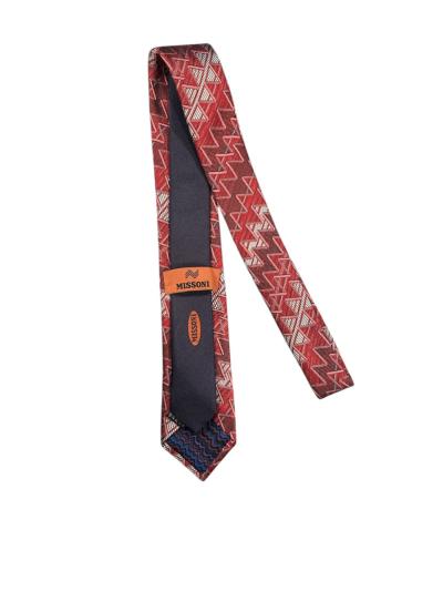 Cravatta in seta zig zag