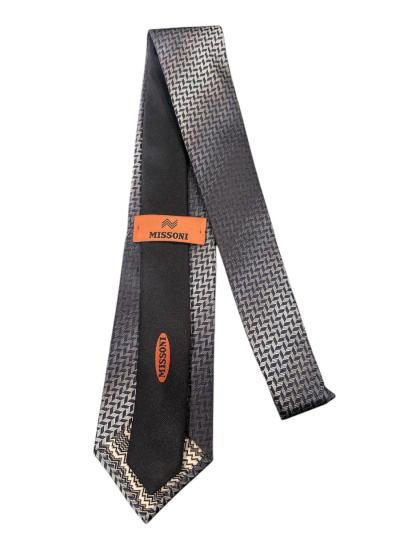 Cravatta in seta zig zag