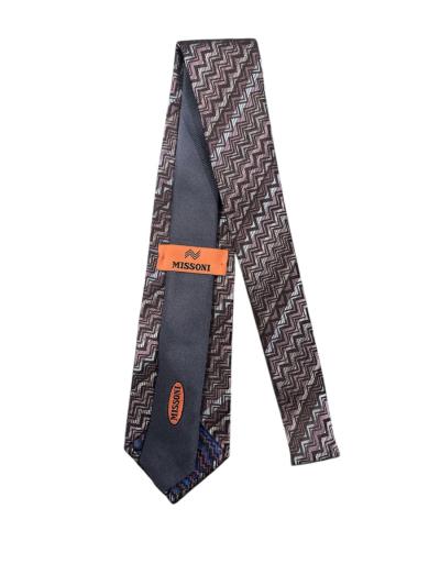 Cravatta in seta zig zag