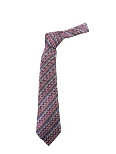 Cravatta in seta zig zag
