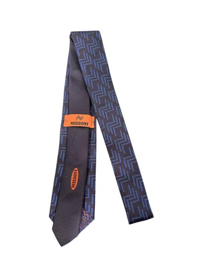 Cravatta in seta zig zag