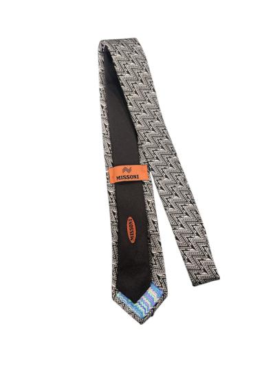 Cravatta in seta zig zag