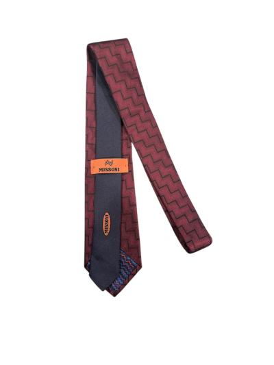 Cravatta in seta zig zag