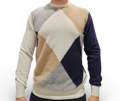 MAGLIONE BOB BERT IN FIBRA MOHAIR CON MOTIVO GEOMETRICO
