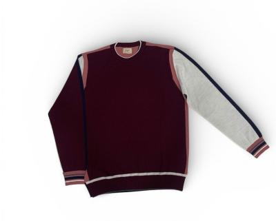 MAGLIA BOB GIROCOLLO BICOLORE IN LANA A STRISCE