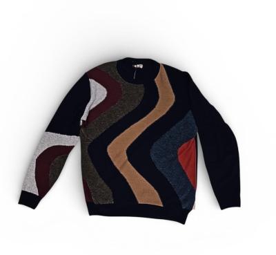 Maglione bob in lana multicolore