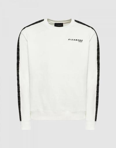 RICHMOND BRANCO FELPA uomo Sweatshirt Homem Jocard John