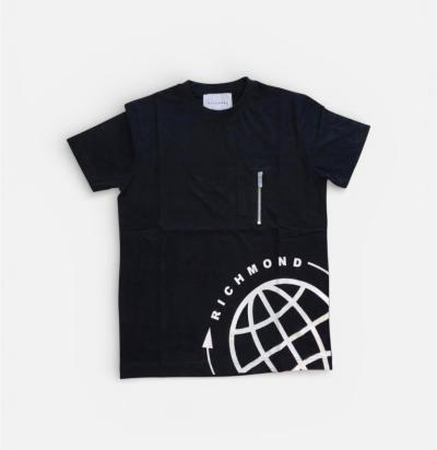 RICHMOND T-SHIRT MANSAN CON TASCHINO E GRAFICA 