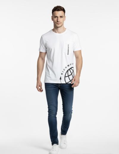 RICHMOND T-SHIRT MANSAN CON TASCHINO E GRAFICA