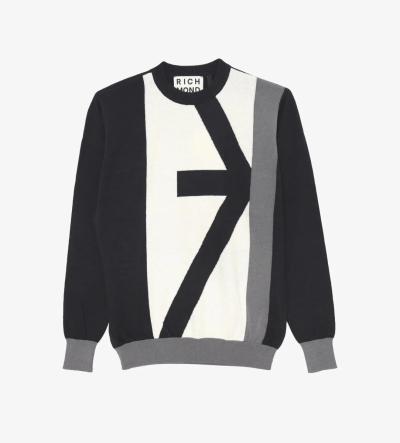 JOHN RICHMOND MAGLIONE UOMO GIROCOLLO COLORBLACK 