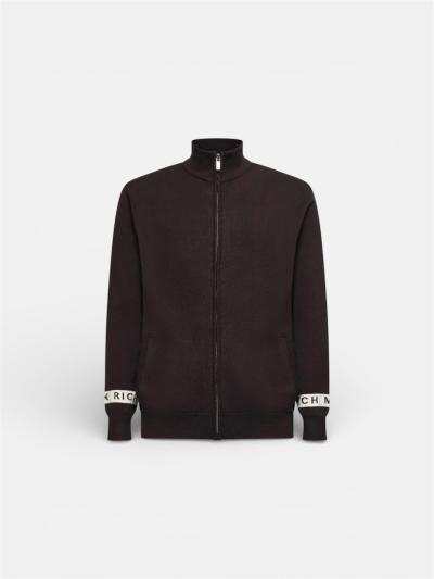 JOHN RICHMOND CARDIGAN CON ZIP IN MISTO VISCOSA