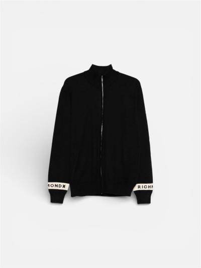 JOHN RICHMOND CARDIGAN CON ZIP IN MISTO VISCOSA