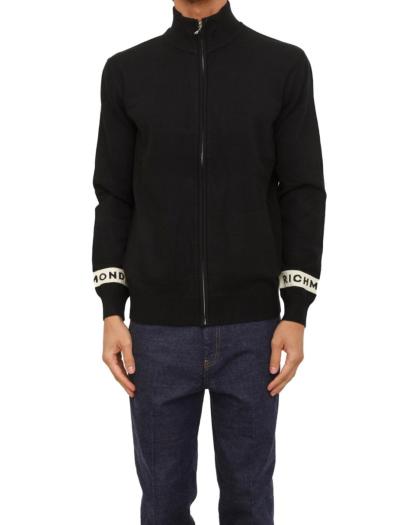 JOHN RICHMOND CARDIGAN CON ZIP IN MISTO VISCOSA