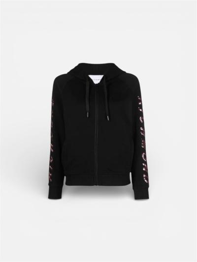 RICHMOND FELPA CON CAPPUCCIO E CERNIERA 