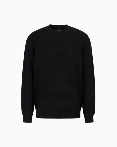 MAGLIONE A COLLO ALTO IN LANA VERGINE CON TRAMA MICROSTRUTTURA