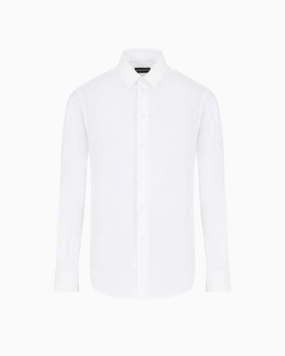 CAMICIA IN POPELINE DI COTONE STRETCH