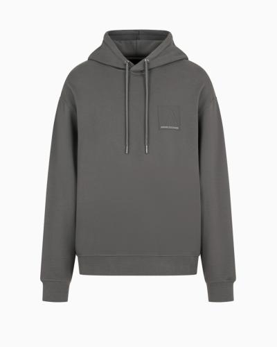 FELPA CON CAPPUCCIO A LINE IN COTONE ORGANICO