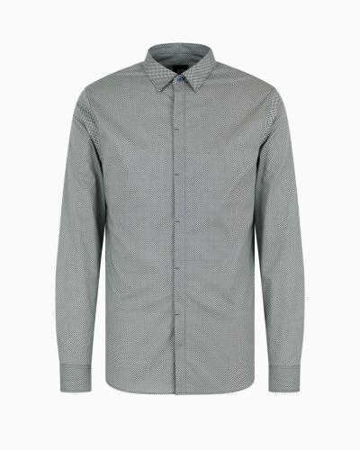 CAMICIA SLIM FIT IN POPELINE DI COTONE STRETCH