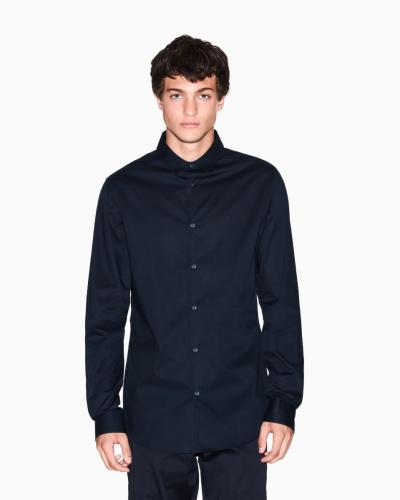 CAMICIA SLIM FIT IN POPOELINE DI COTONE STRETCH