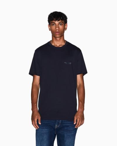 T-SHIRT REGULAR FIT CON LOGO BLU NAVY