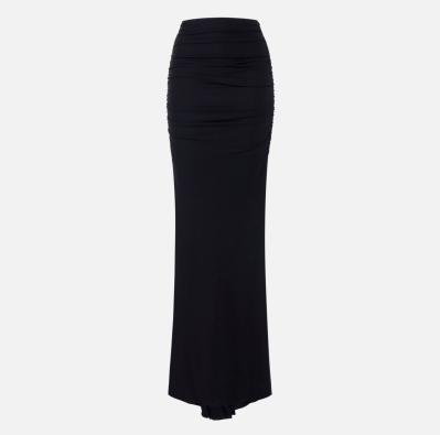 Gonna in jersey crêpe con drappeggi