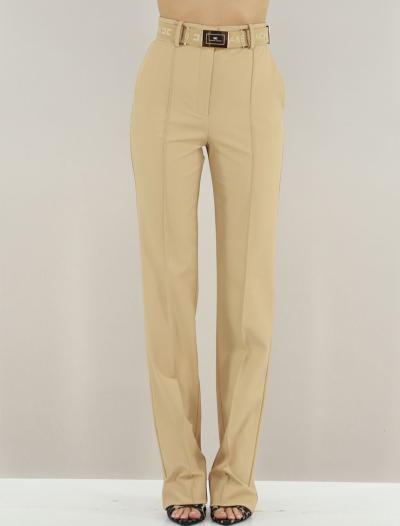 PANTALONI IN TESSUTO TECNICO BIELASTICO CON CINTURA