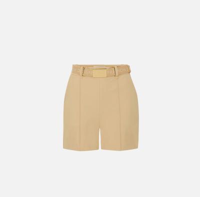 Shorts in tessuto tecnico bielastico con cintura