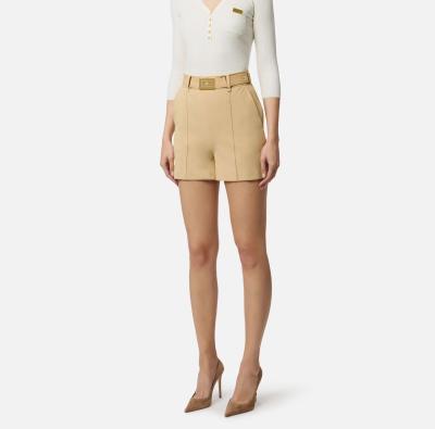 Shorts in tessuto tecnico bielastico con cintura
