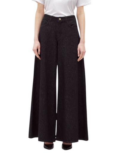 BLUGIRL JEANS AMPI IN BLACK DENIM