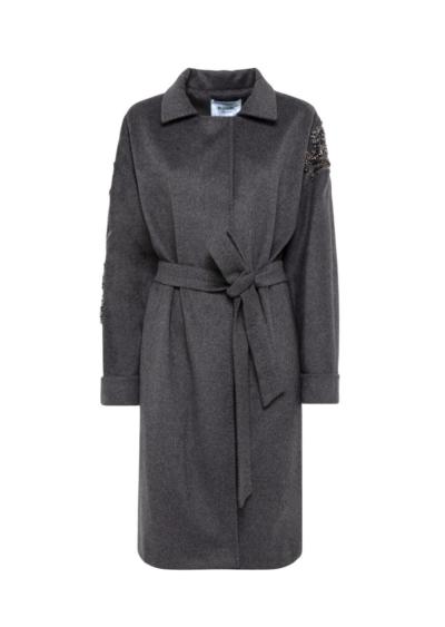 BLUGIRL CAPPOTTO IN PANNO CON RICAMO