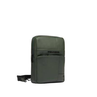 Borsello uomo porta iPad® in tessuto gommato