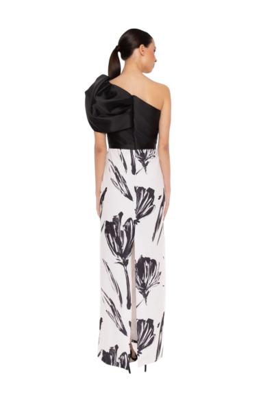 Abito donna Carla Ruiz lungo da sera con scollatura asimmetrica