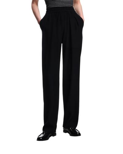 PANTALONI A VITA ELASTICA IN TECNO CADY