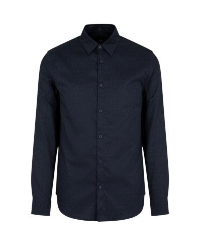 CAMICIA REGULAR FIT IN COTONE SATINATO A FANTASIA