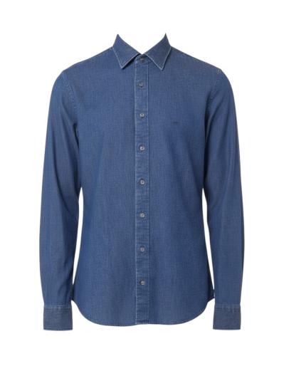 Camicia uomo Michael Kors slim in indaco