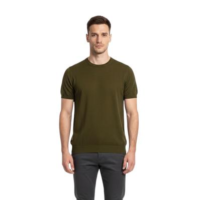 MAGLIA UOMO BLAUER A MANICA CORTA IN COTONE VERDE