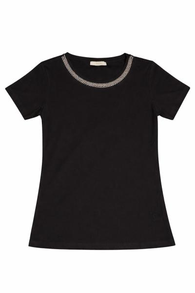 T-SHIRT DONNA YES-ZEE NERA
