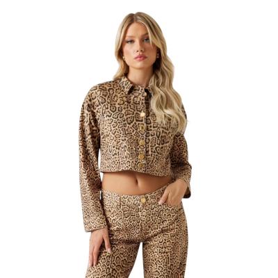 GIACCA DONNA MARCIANO BY GUESS IN DENIM LEOPARDATA 