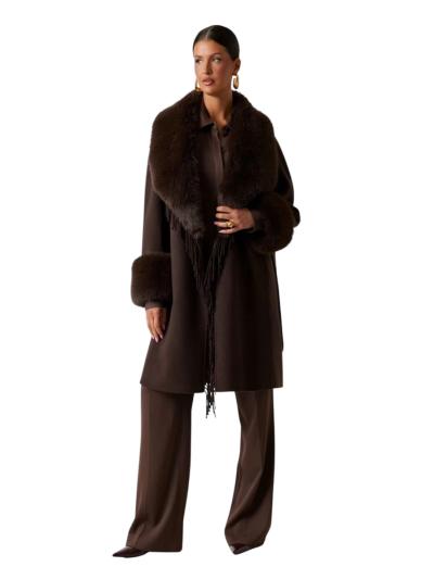 CAPPOTTO LUNGO DONNA MARCIANO IN MISTO LANA