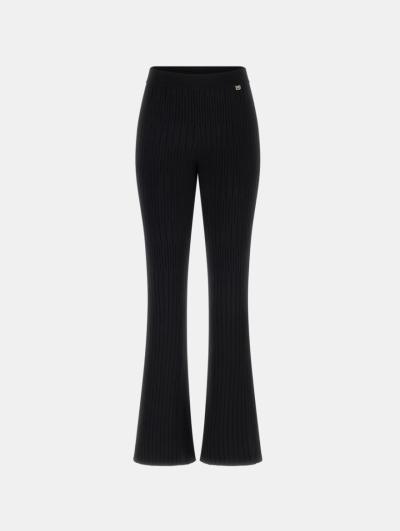 PANTALONI DONNA ELISABETTA FRANCHI IN DOPPIO CRÊPE STRETCH CON LOGO CHARM