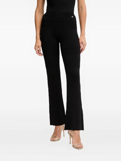 PANTALONI DONNA ELISABETTA FRANCHI IN DOPPIO CRÊPE STRETCH CON LOGO CHARM