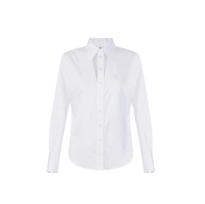 CAMICIA DONNA ELISABETTA FRANCHI IN COTONE CON CUT-OUT E RICAMI