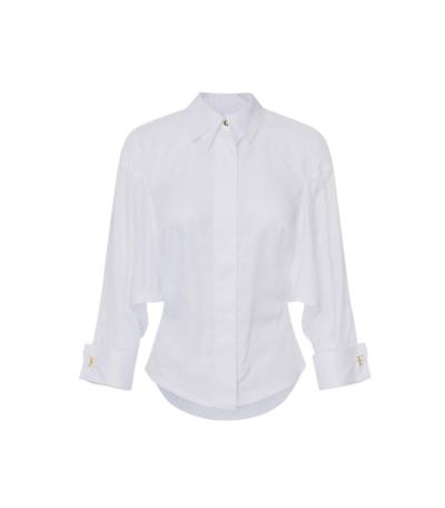 CAMICIA IN COTONE JACQUARD CON GEMELLI