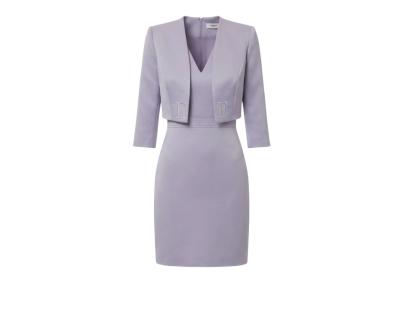 Abito donna Elisabetta franchi in duchesse e tulle con giacca