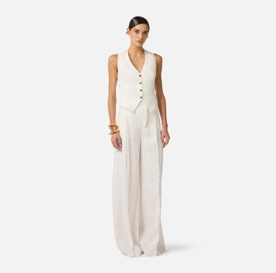 Gilet donna Elisabetta franchi in misto lino e crêpe