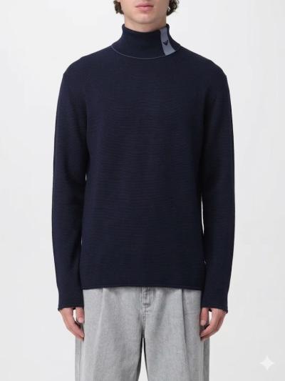 MAGLIONE DOLCEVITA IN LANA VERGINE JACQUARD PUNTO SPUGNA A RIGHE