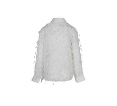 Camicia in creponne con lavorazione a rilievo