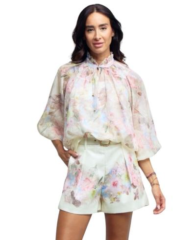 BLUSA IN VISCOSA CON STAMPA FLOREALE