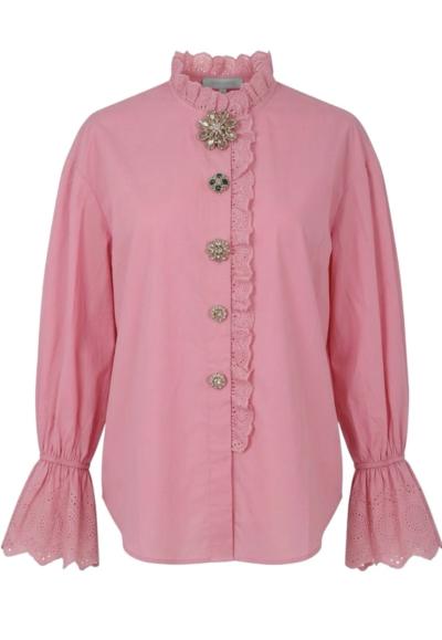 CAMICIA ROSA CON BOTTONI A GIOIELLO
